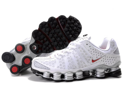 Mens Nike Shox TL3 Shoes White Silver