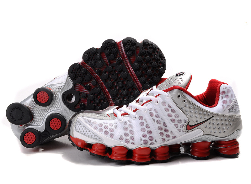 Nike Shox TL3 White Red Shoes - Click Image to Close