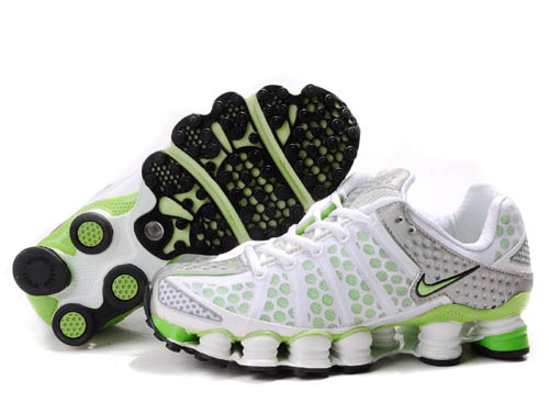 Womens Nike Shox TL3 Shoes White Green - Click Image to Close