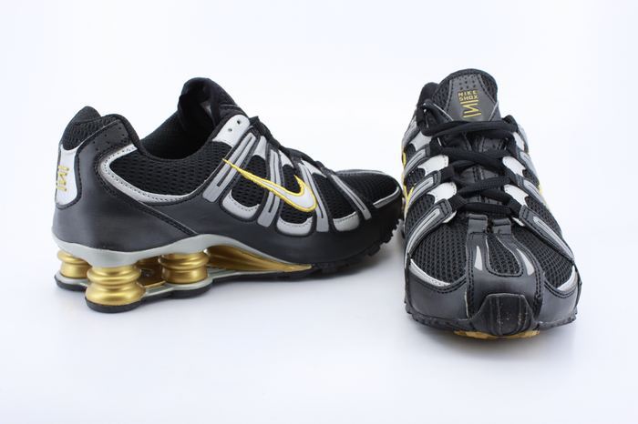 Nike Shox Turb Shoes Black Grey Gold For Men - Click Image to Close