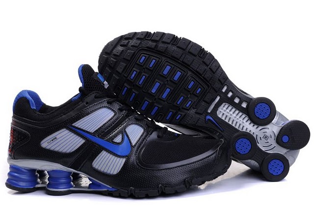 Mens Nike Shox Turbo+ 11 Shoes Black Blue - Click Image to Close