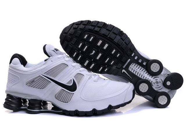 Mens Nike Shox Turbo+ 11 Shoes White Black - Click Image to Close