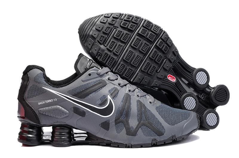 Nike Shox Turbo+13 Grey Black Shoes - Click Image to Close