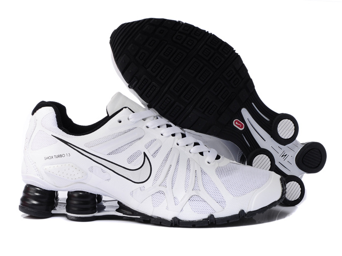 Nike Shox Turbo+13 White Black Shoes