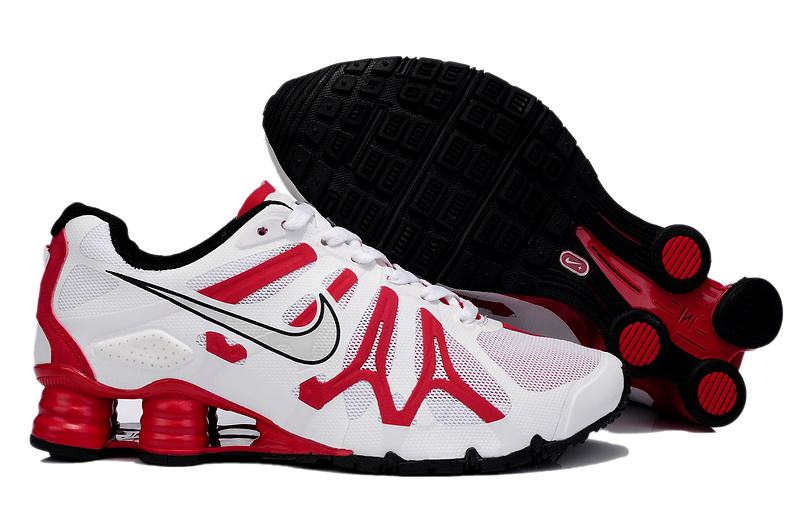 Nike Shox Turbo+13 White Red Black Shoes - Click Image to Close