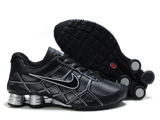 Nike Shox Turbo 12 All Black Shoes - Click Image to Close