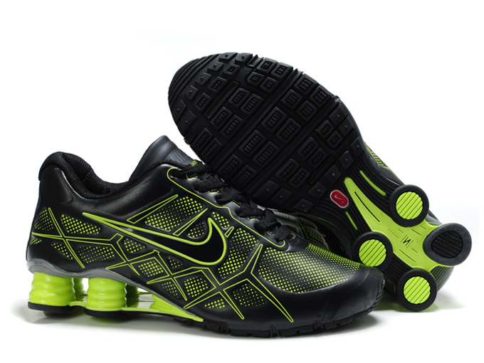 Nike Shox Turbo 12 Black Green Shoes - Click Image to Close