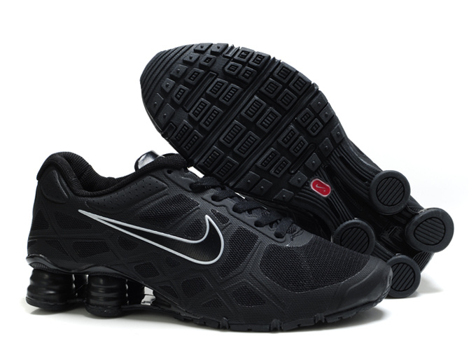 Nike Shox Turbo 12 Mesh All Black Shoes - Click Image to Close