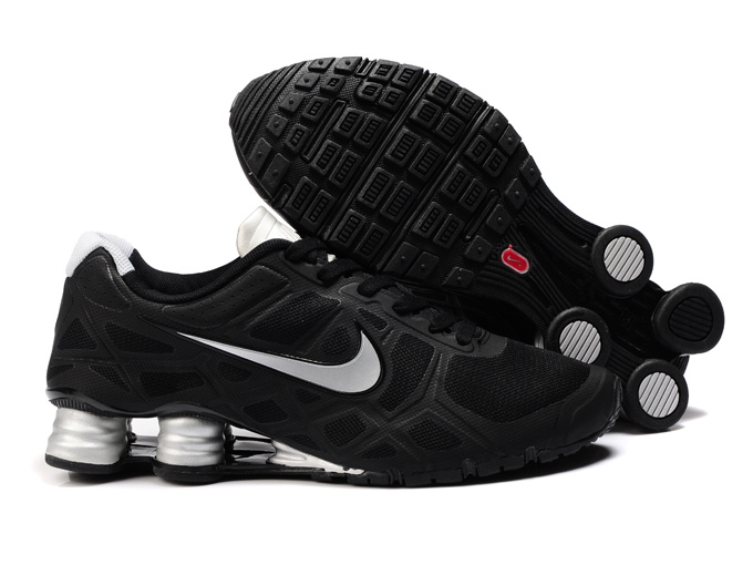 Nike Shox Turbo 12 Mesh All Black White Shoes - Click Image to Close