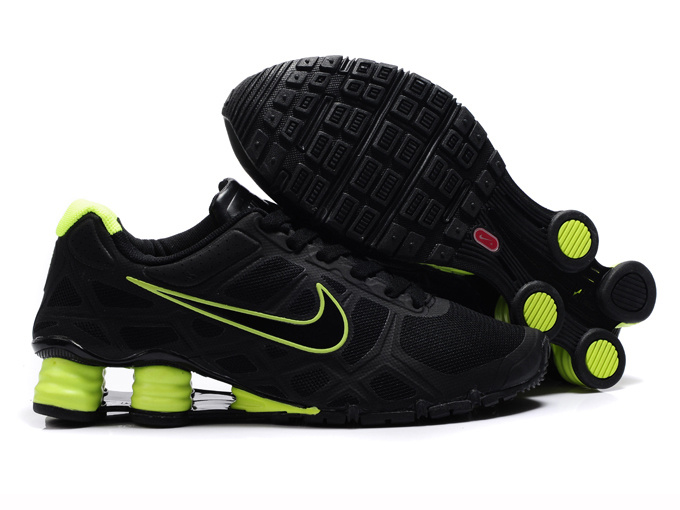 Nike Shox Turbo 12 Mesh Black Fluorscent Green Shoes