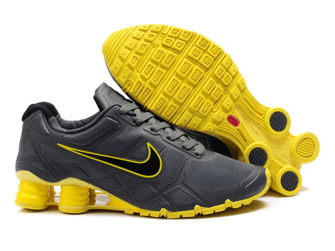 Nike Shox Turbo 12 Mesh Grey Yellow Black Shoes - Click Image to Close