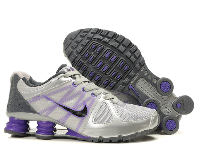 Nike Shox Turbo 2 Shoes Silver Purple Grey For Men