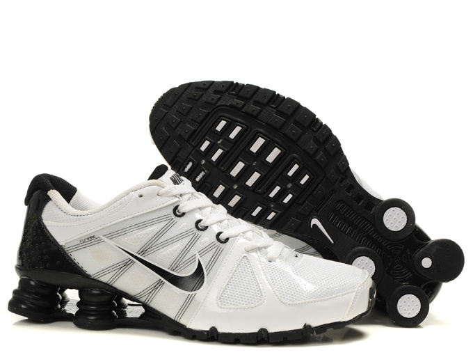 Nike Shox Turbo 2 Shoes White Black For Men - Click Image to Close