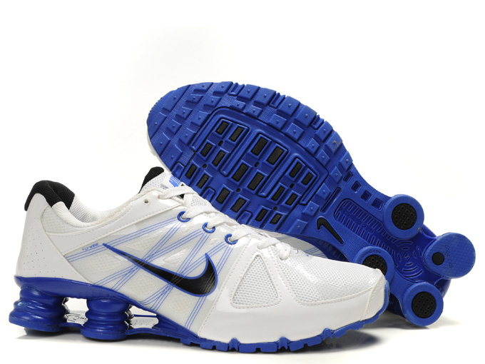 Nike Shox Turbo 2 Shoes White Blue - Click Image to Close