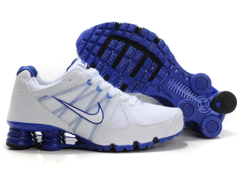 Nike Shox Turbo 2 Shoes White Blue - Click Image to Close