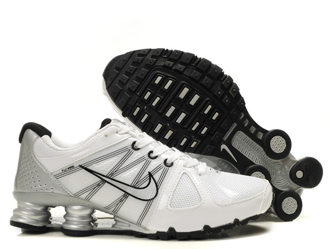 Nike Shox Turbo 2 Shoes White Grey Black For Men - Click Image to Close