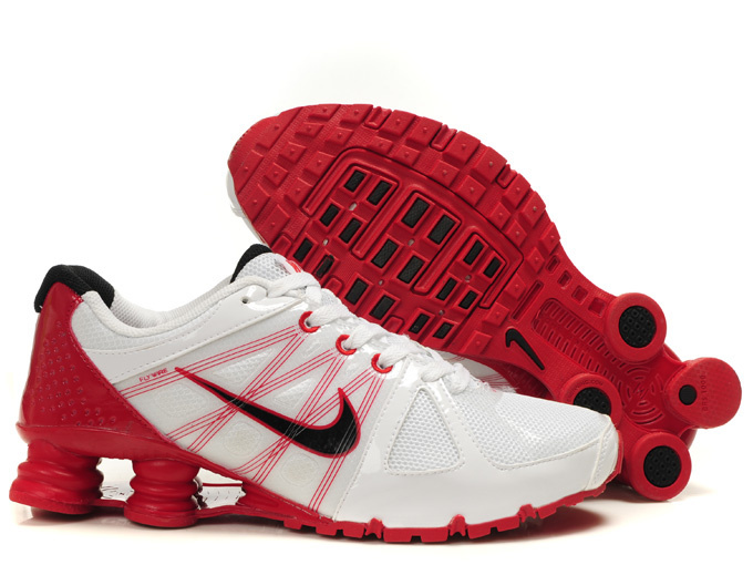 Nike Shox Turbo 2 Shoes White Red For Men - Click Image to Close