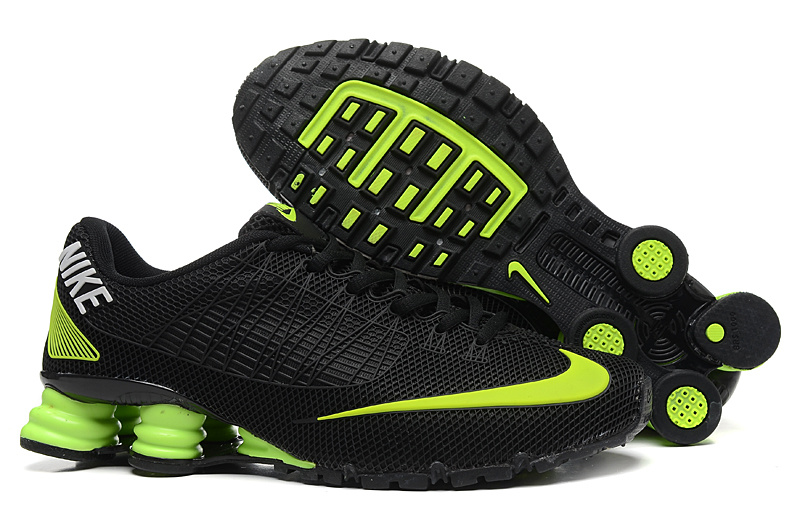 Nike Shox Turbo 21 Black Green Shoes - Click Image to Close