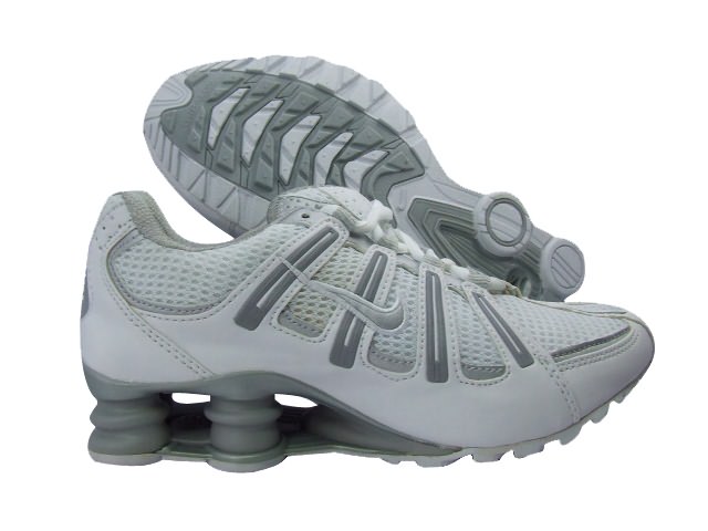 Nike Shox Turbo Men's Shoes White Grey - Click Image to Close