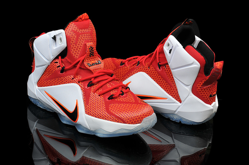 lebron shoes red and white