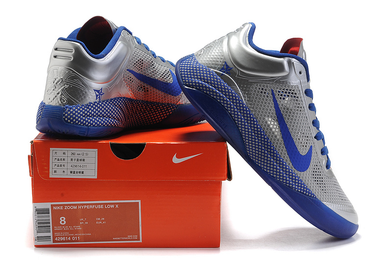 2014 Nike Hyperdunk XDR Low Silver Blue - Click Image to Close