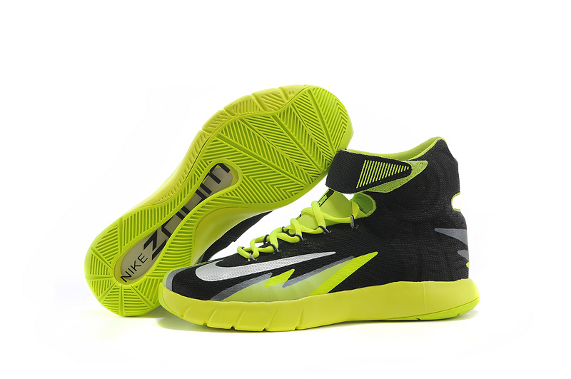 Nike Zoom HyperRev Kyrie Irving Black Fluorscent Green Basketball Shoes - Click Image to Close