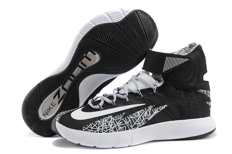 Nike Zoom HyperRev Kyrie Irving Black White Basketball Shoes - Click Image to Close