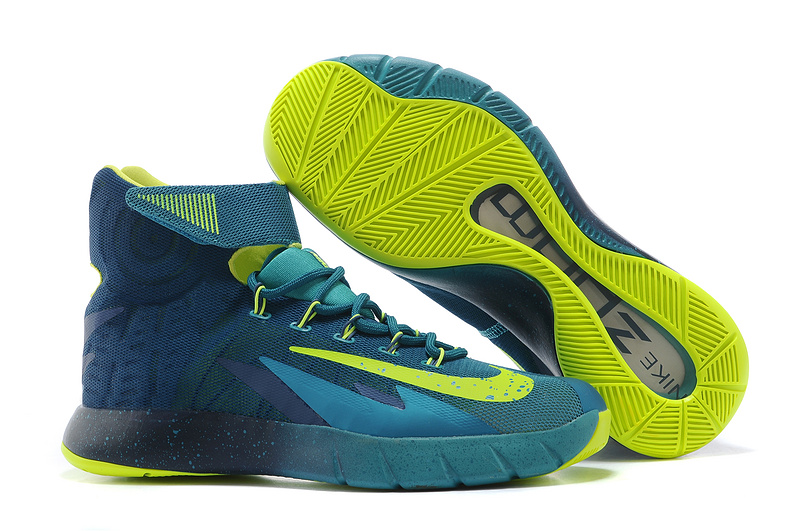 Nike Zoom HyperRev Kyrie Irving Blue Fluorscent Green Basketball Shoes