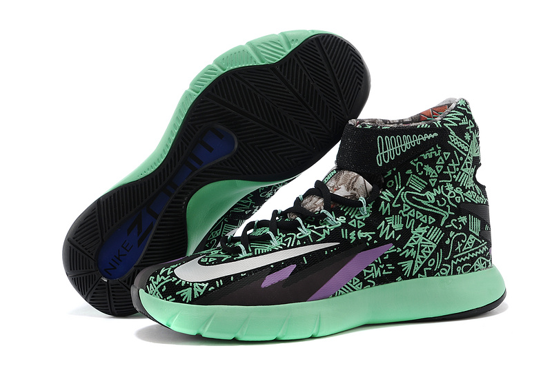 Nike Zoom HyperRev Kyrie Irving Green Black Purple Basketball Shoes - Click Image to Close