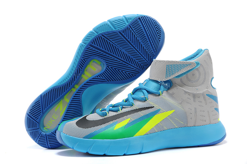 Nike Zoom HyperRev Kyrie Irving Grey Blue Green Basketball Shoes - Click Image to Close