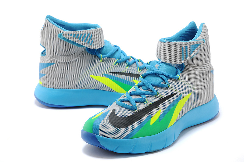 Nike Zoom HyperRev Kyrie Irving Grey Blue Green Basketball Shoes - Click Image to Close