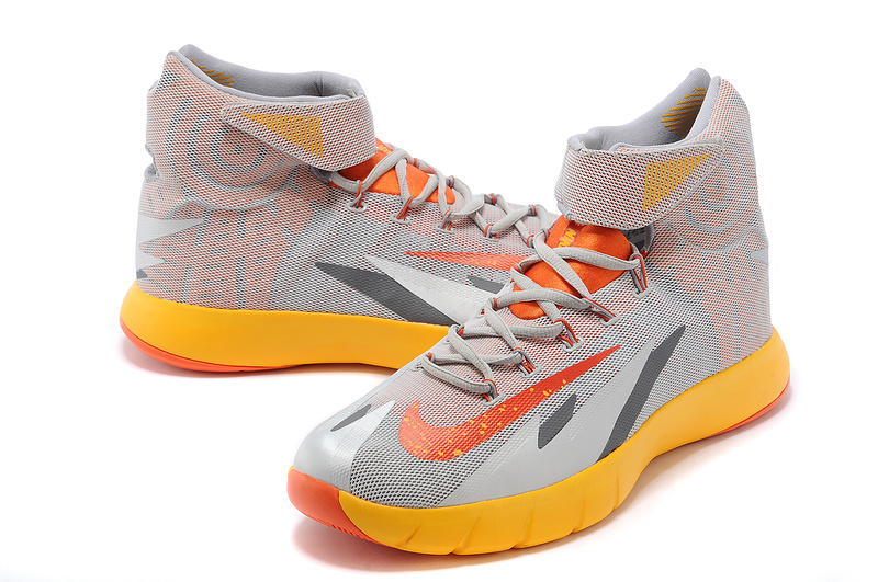 Nike Zoom HyperRev Kyrie Irving Grey Yellow Orange Basketball Shoes - Click Image to Close