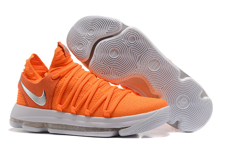 Nike Zoom KD 10 EP Orange White Shoes - Click Image to Close