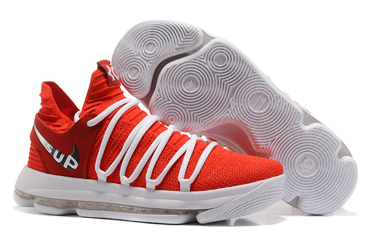 Nike Zoom KD 10 EP Red White Shoes - Click Image to Close