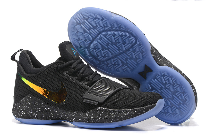 Nike Zoom PG 1 Black Gold Blue Shoes - Click Image to Close