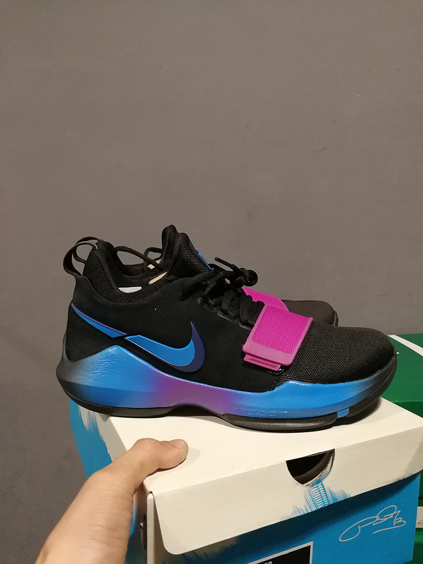 Nike Zoom PG 1 Fantasy Hook Black Blue Pink Shoes - Click Image to Close