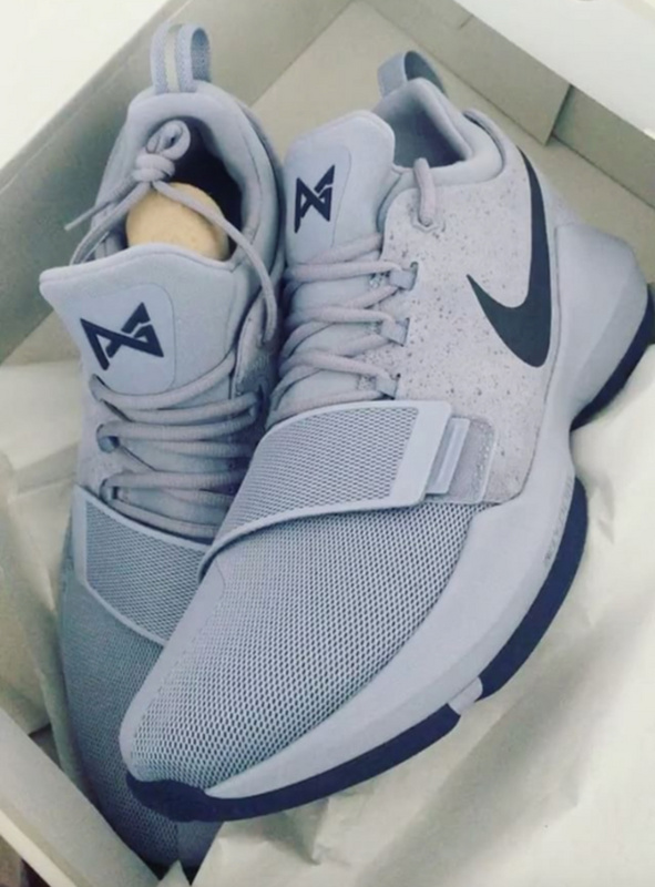 Nike Zoom PG 1 Grey Blue Shoes - Click Image to Close