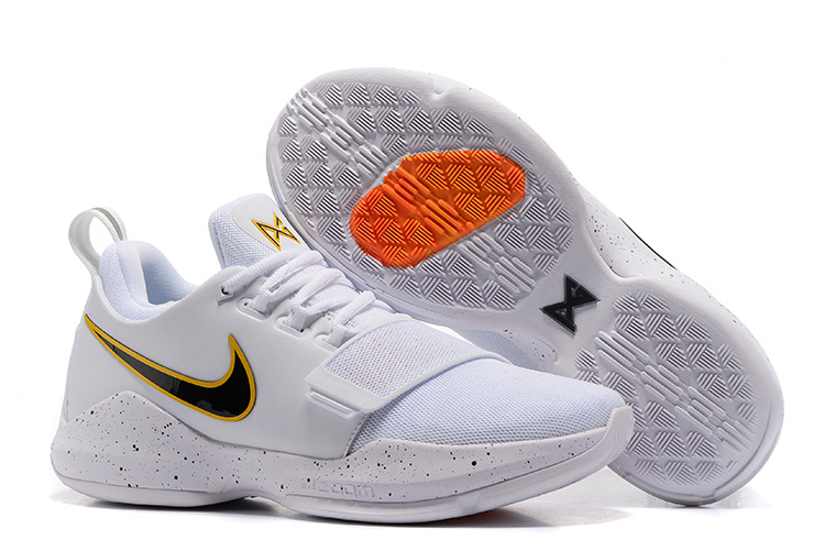 Nike Zoom PG 1 White Yellow Black Shoes - Click Image to Close