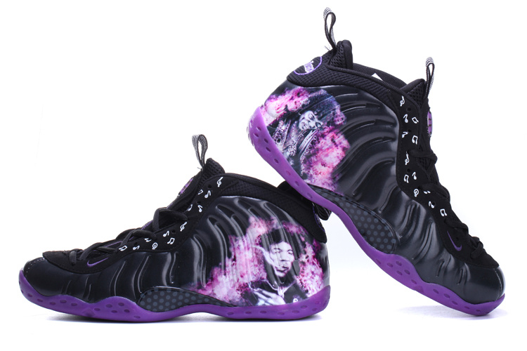 2014 Air Foamposite One Black Purple Shoes