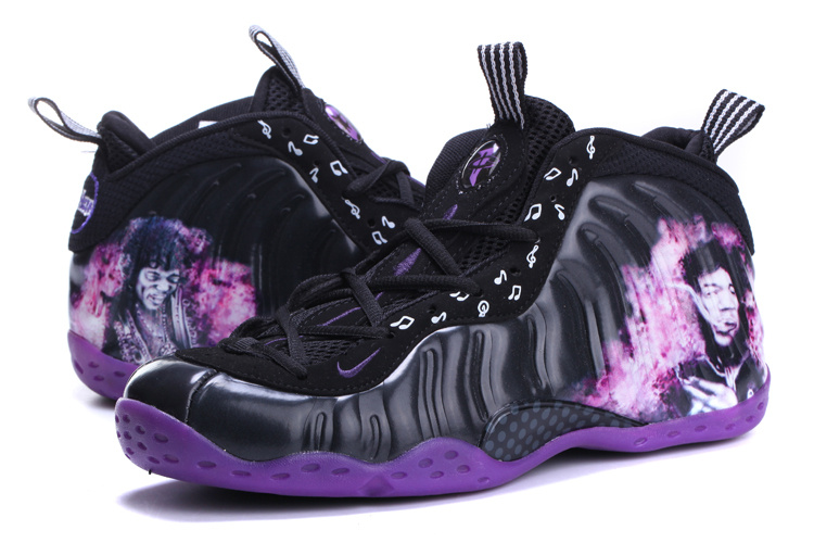 2014 Air Foamposite One Black Purple Shoes - Click Image to Close
