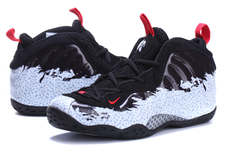 2014 Air Foamposite One Black White Shoes