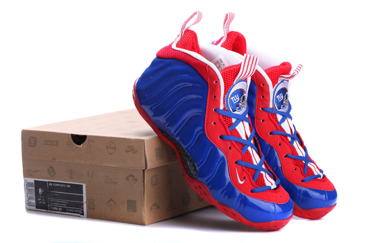 2014 Air Foamposite One Blue Red White Shoes