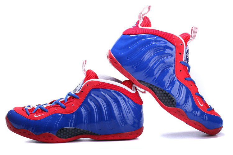 2014 Air Foamposite One Blue Red White Shoes