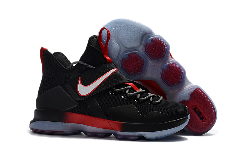 Official Nike LeBron 14 Black Red Shoes - Click Image to Close