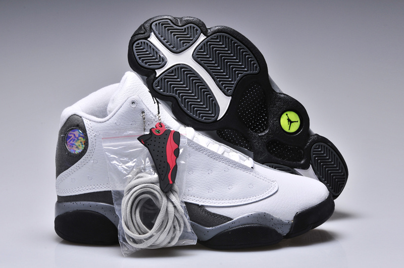 Nike Air Jordan 13 Oreo White Black Women's Shoes