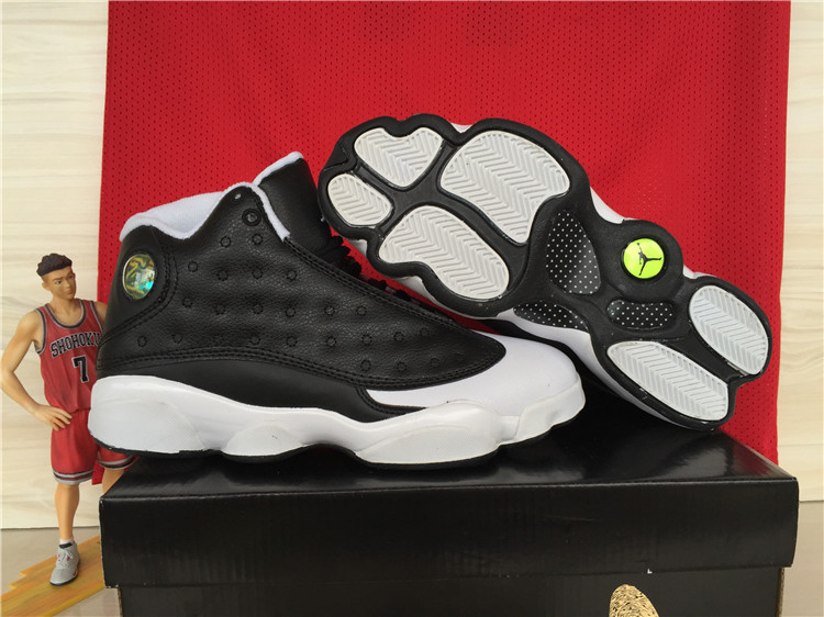 Nike Air Jordan 13 Retro Oreo Black White Shoes - Click Image to Close