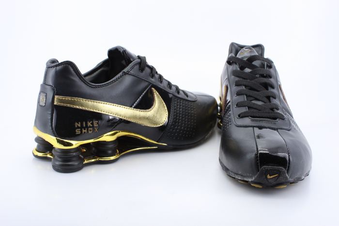 Original Men Nike Shox OZ D Black Gold - Click Image to Close