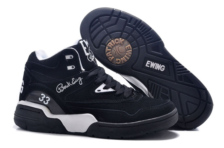 Patrick Ewing 33 Black White Basketball Shoes - Click Image to Close