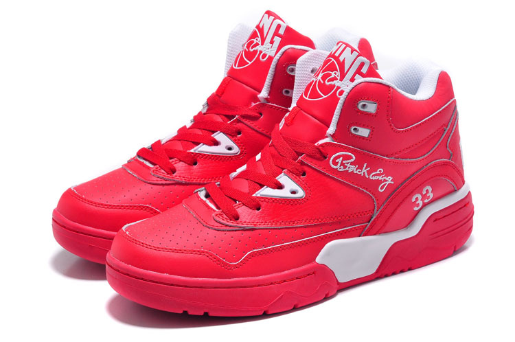 Patrick Ewing 33 Red White Basketball Shoes - Click Image to Close