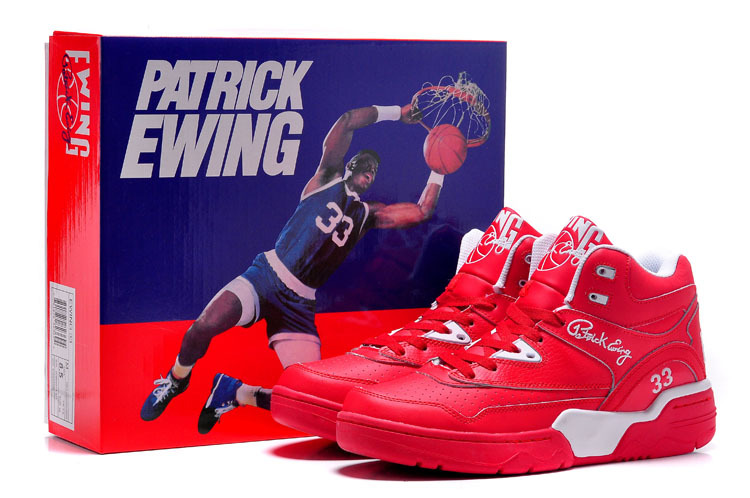 Patrick Ewing 33 Red White Basketball Shoes - Click Image to Close